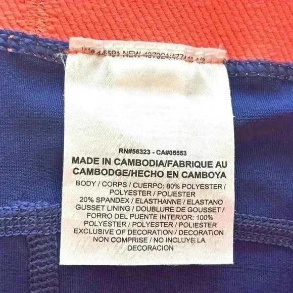 NIKE Pro DriFit Blue/Orange Highrise Compression Athletic Shorts Size M - Picture 10 of 12